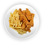 Kids 3pcs Chicken Strippers With Chips & Drink 
